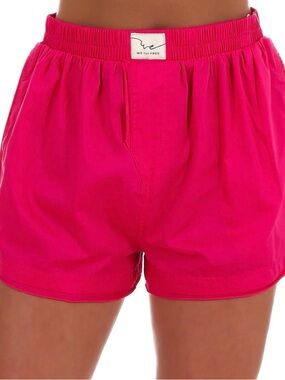 We The Free Vibrant Pink High-Waist Elastic Shorts